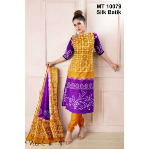 সিল্ক বাটিক থ্রি পিছ (MT-10079)