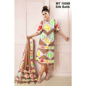 সিল্ক বাটিক থ্রি পিছ (MT-10088)