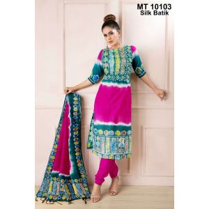 সিল্ক বাটিক থ্রি পিছ (MT-10103)
