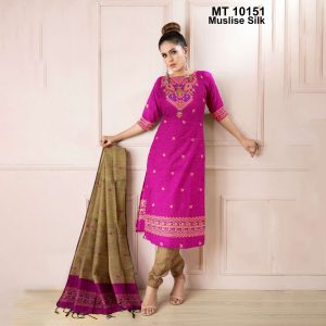 মাসলাইস সিল্ক তাঁতের থ্রি-পিস (MT-10151)