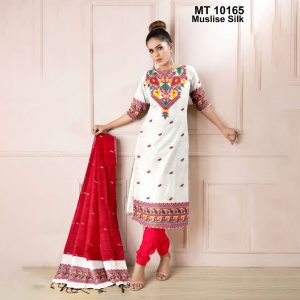 মাসলাইস সিল্ক তাঁতের থ্রি-পিস (MT-10165)