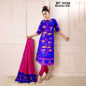 মাসলাইস সিল্ক তাঁতের থ্রি-পিস (MT-10194)