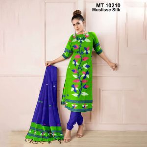 মাসলাইস সিল্ক তাঁতের থ্রি-পিস (MT-10210)