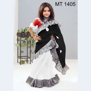 বাচ্চাদের রেডিমেড হাফসিল্ক শাড়ী (MT-1405)