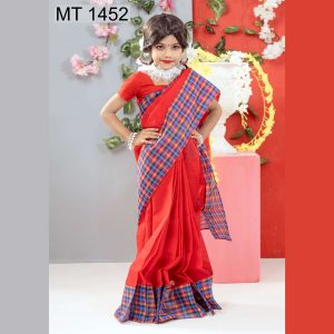 বাচ্চাদের রেডিমেড হাফ সিল্ক শাড়ী (MT-1452)