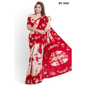 Soft Cotton Batik Saree with Blouse Piece (MT-2040)