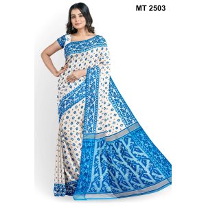 মাসলাইস সিল্ক জামদানি শাড়ী (MT-2503)