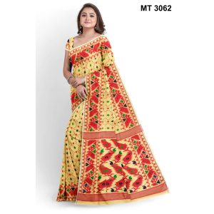 মাসলাইস সিল্ক জামদানি শাড়ী (MT-3062)