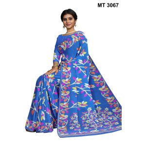 মাসলাইস সিল্ক জামদানি শাড়ী ব্লাউজ পিছ সহ (MT-3067)