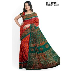 Soft Cotton Batik Saree with Blouse Piece (MT-3986)
