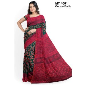 Soft Cotton Batik Saree with Blouse Piece (MT-4001)