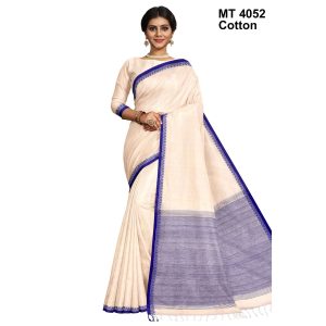 টাঙ্গাইল তাঁতের সুতি শাড়ী ব্লাউজ পিছ সহ (MT-4052)