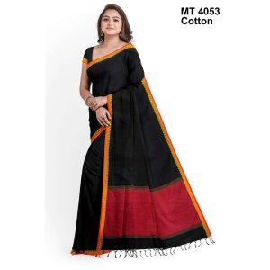 টাঙ্গাইল তাঁতের সুতি শাড়ী ব্লাউজ পিছ সহ (MT-4053)