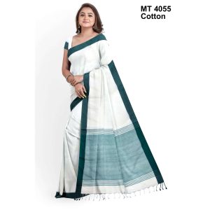 টাঙ্গাইল তাঁতের সুতি শাড়ী ব্লাউজ পিছ সহ (MT-4055)