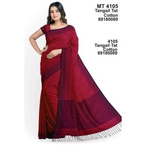 Tangail Tant Cotton Saree With Running Blouse Piece (MT-4105,4104)