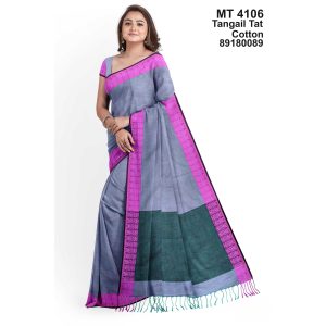 Tangail Tant Cotton Saree With Running Blouse Piece (MT-4106&4103)
