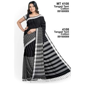 Tangail Tant Cotton Saree With Running Blouse Piece (MT-4108)