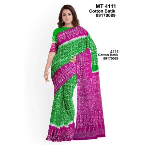 Soft Cotton Batik Saree with Blouse Piece (MT-4111)