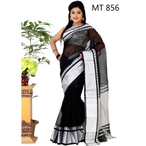 টাঙ্গাইল তাঁতের হাফ সিল্ক শাড়ী ব্লাউজ পিছ সহ (MT-856)